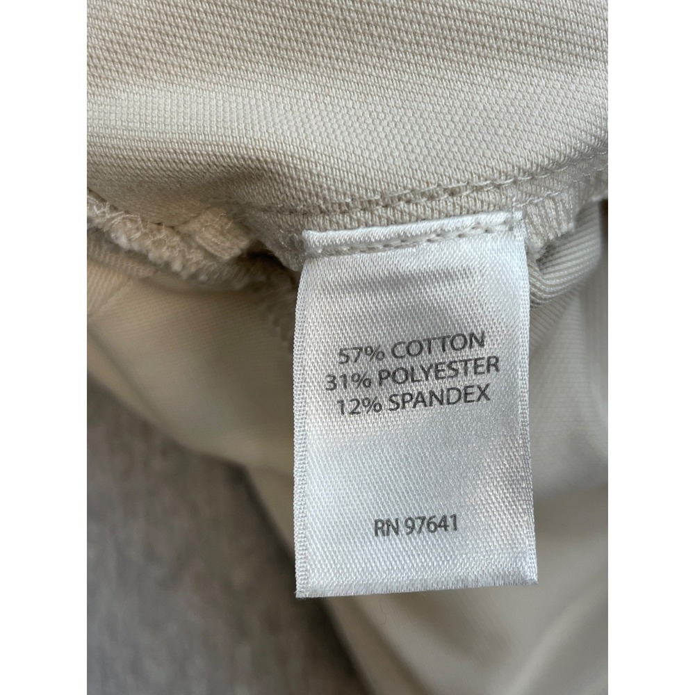 J Jill Pants Womens Medium White Cotton Blend Stretch Pull On Cuffedu - Picture 6 of 6